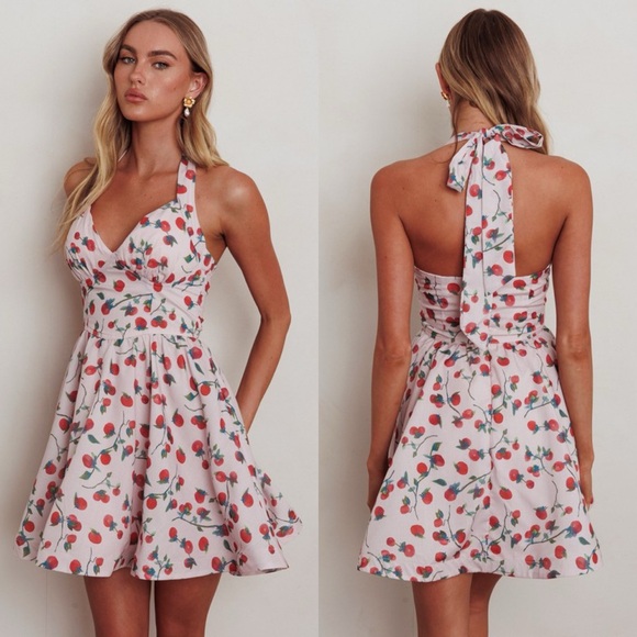 Girl Next Door Tomato Print Mini Dress - Picture 3 of 3